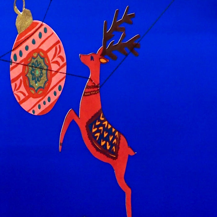 Reindeer garland. hand printed. | East End Press | Shop Fodder