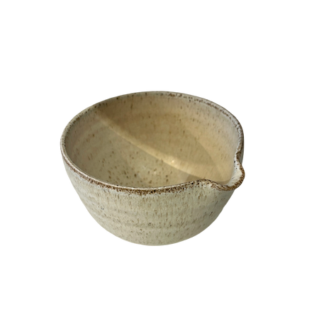 Handmade Matcha Bowl by Aku Ceramics in Dune | Shop Fodder
