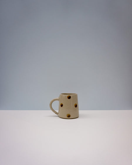 Morning mug by Cara Guthrie Ceramics - iron wash dots - handmade stoneware - Fodder