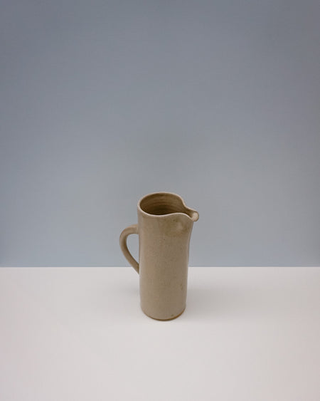 Water jug by Cara Guthrie - birch wood ash glaze - handmade stoneware - Fodder
