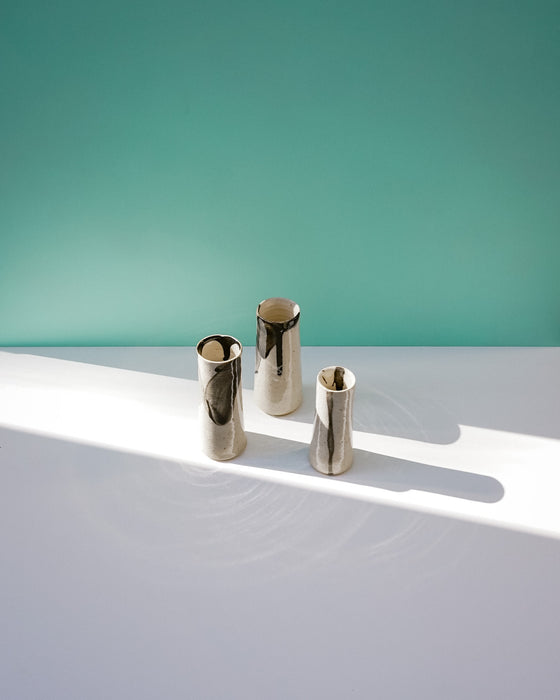 Trio of Stem Vases. Janne Meier Ceramics | Wildflower Pebble Vase | Shop Fodder
