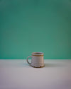 White ceramic mug with brown line at rim | Lily Pearmain Ceramics | Shop Fodder