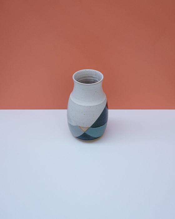 Close up of layered glaze detail - Liz Vidal - Jade Grey or Rust Turquoise