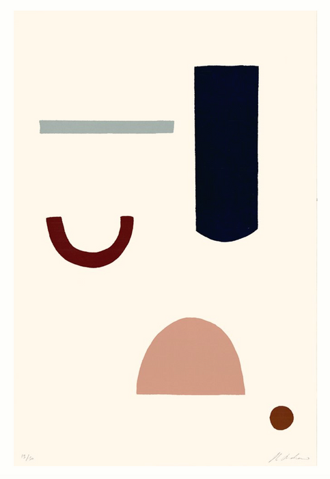 editioned abstract screenprint by Hannah Ludnow. 