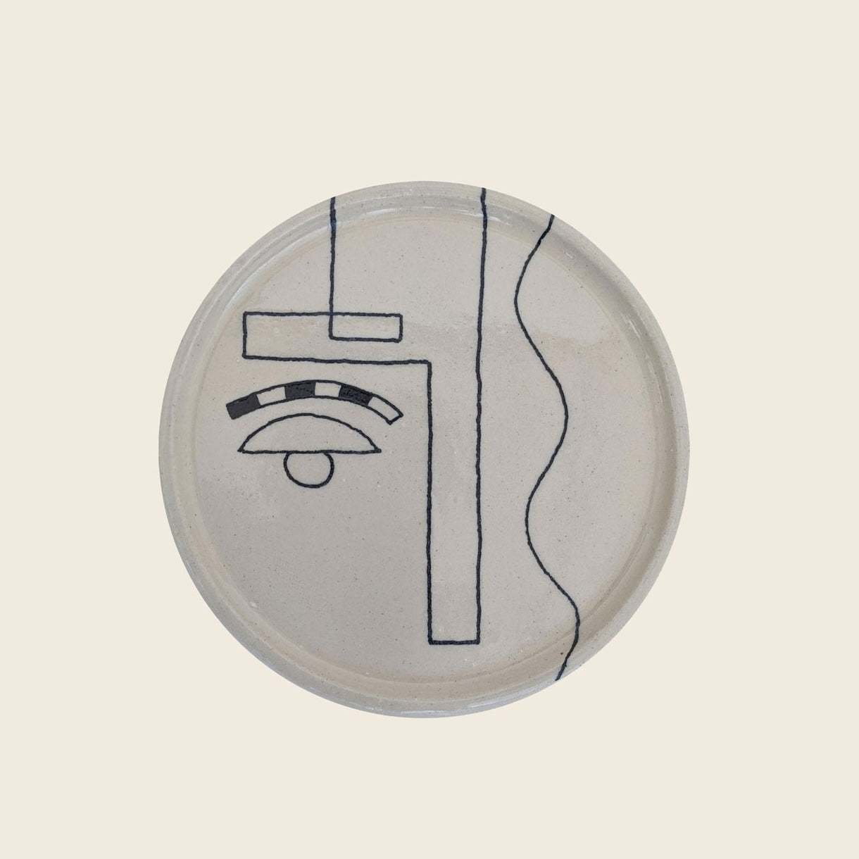 handmade illustrated plate by Hoodmor