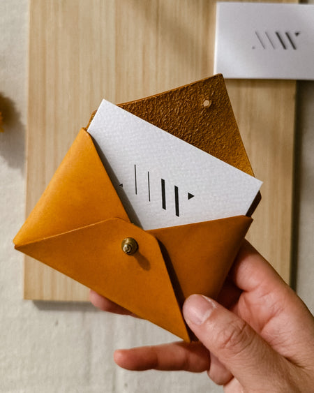 Sam Browne fixing - leather envelope - Rooted Earth Collection