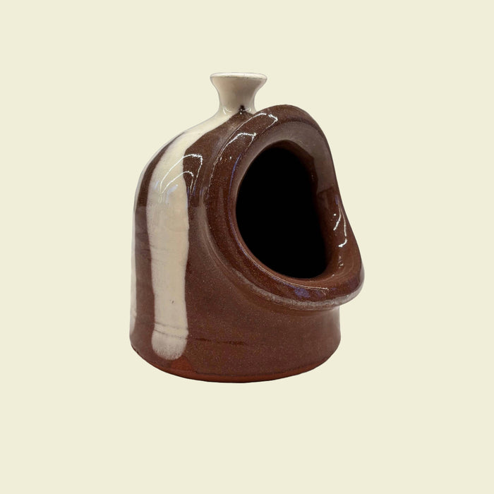 Salt Pig Large Terracotta with white stripe | Lily Pearmain | Shop Fodder