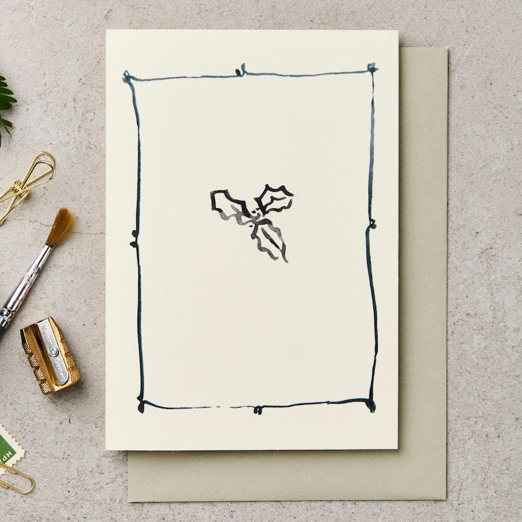 Holly Christmas Card