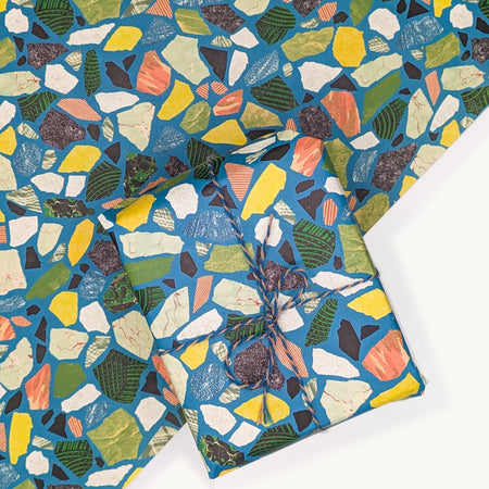 Colourful mosaic patterned paper on a white background. Hadley Paper Goods | Shop Fodder