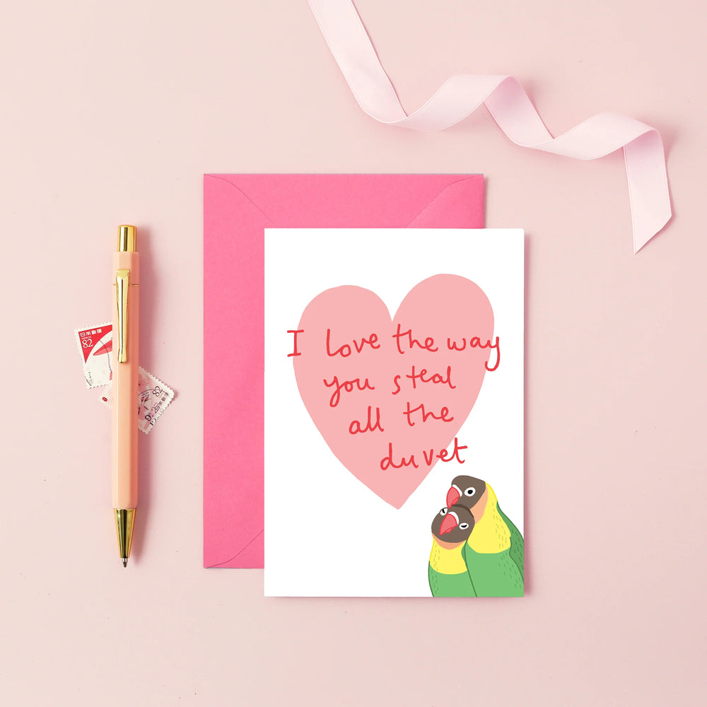 Steal the Duvet Love Card