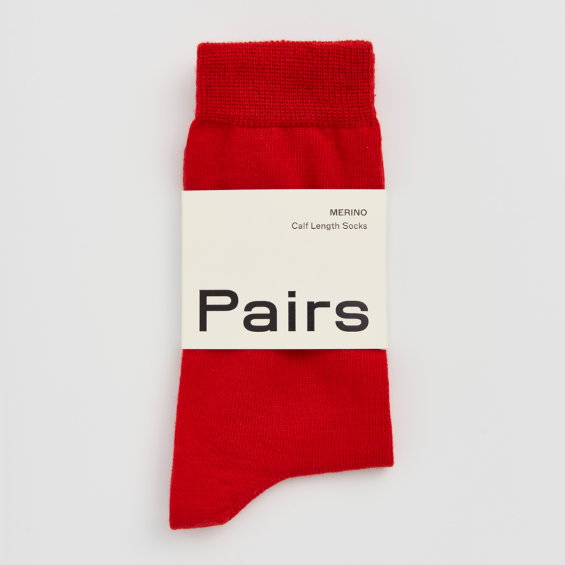 Postbox Red Merino Socks