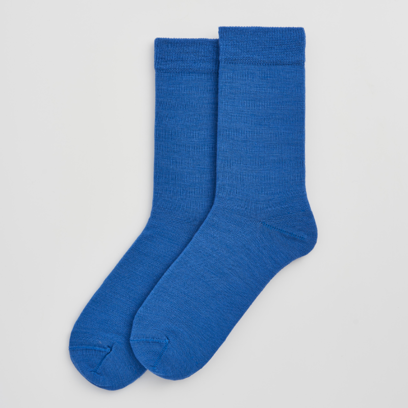 Strong Blue Merino Socks